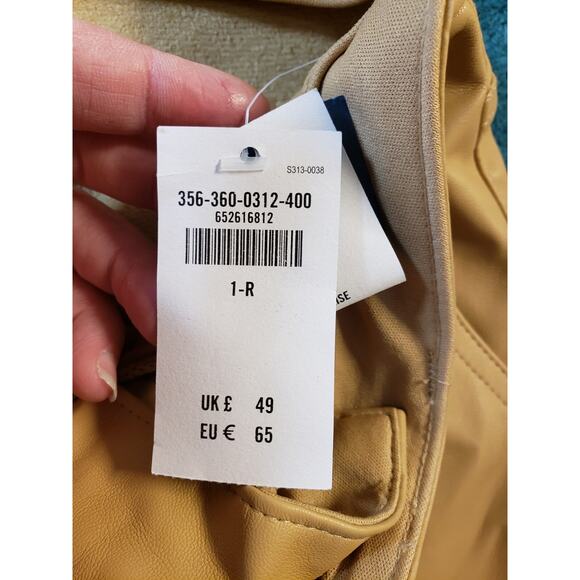 Hollister Jeans Size 1 Womens Brown Faux Leather Pants Ladies Straight NWT - Picture 3 of 15